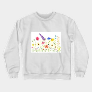 Colorful Wildflowers Crewneck Sweatshirt